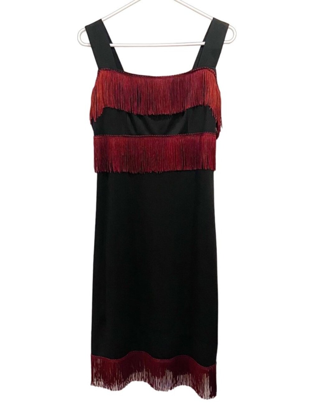 Fred Rothschild Vintage Sheath Dress With Fringe Size 12
